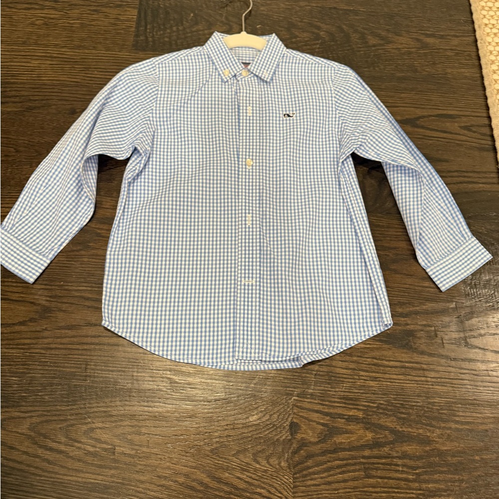 Vineyard Vines Blue Gingham Button-Up Shirt